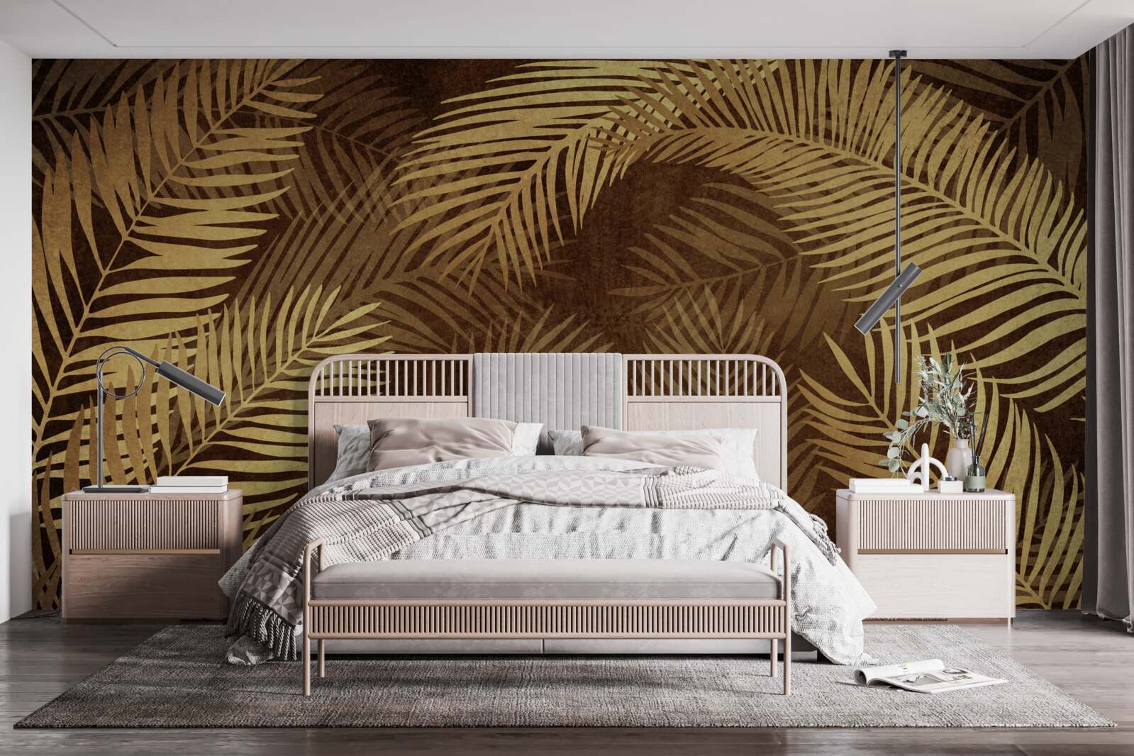 Фотошпалери коричневе листя папороті