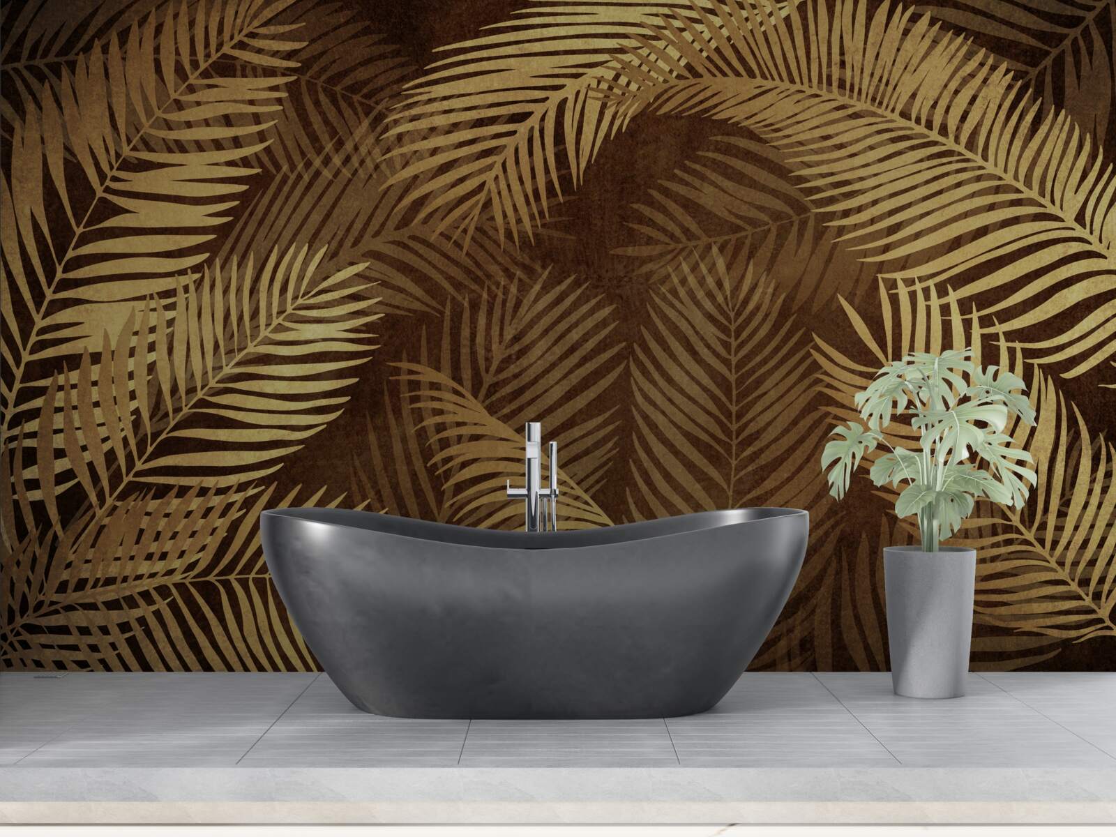 Фотошпалери коричневе листя папороті