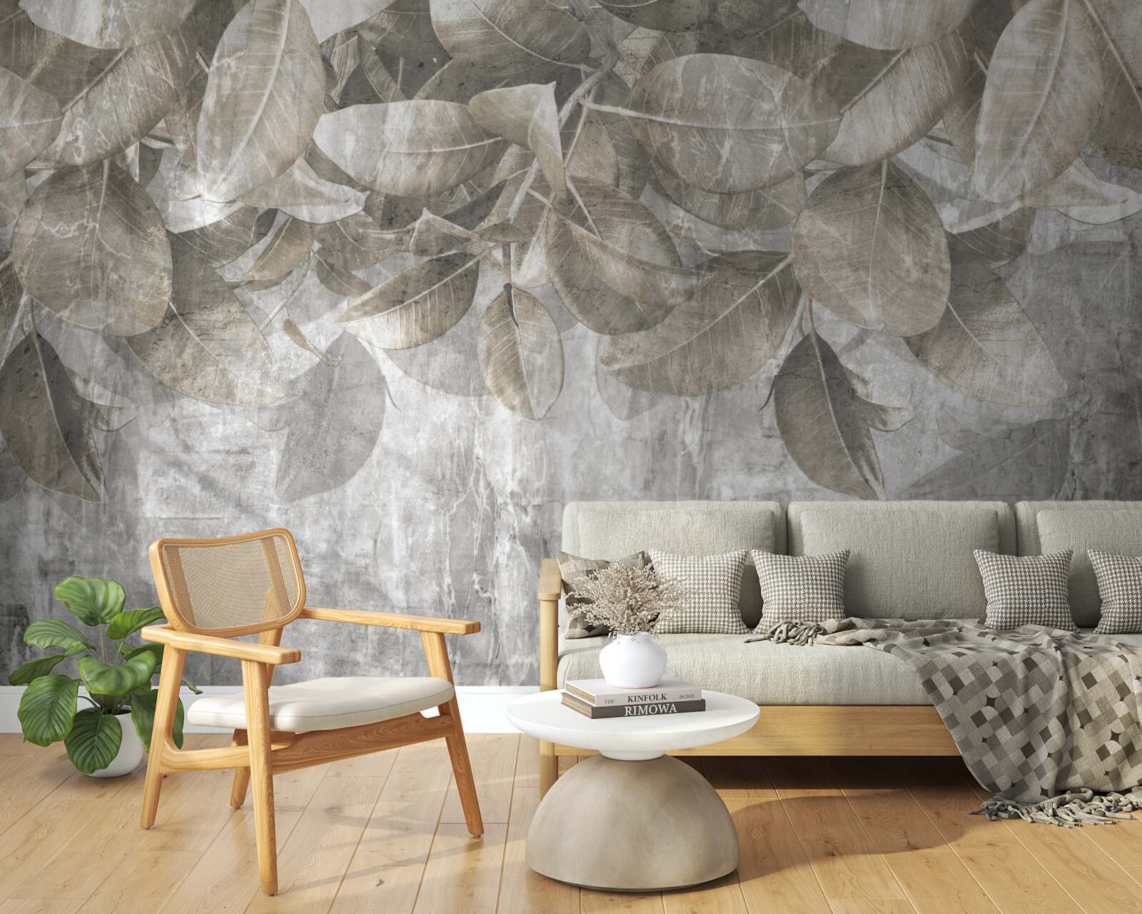 Фотошпалери листя евкаліпта опадає на землю