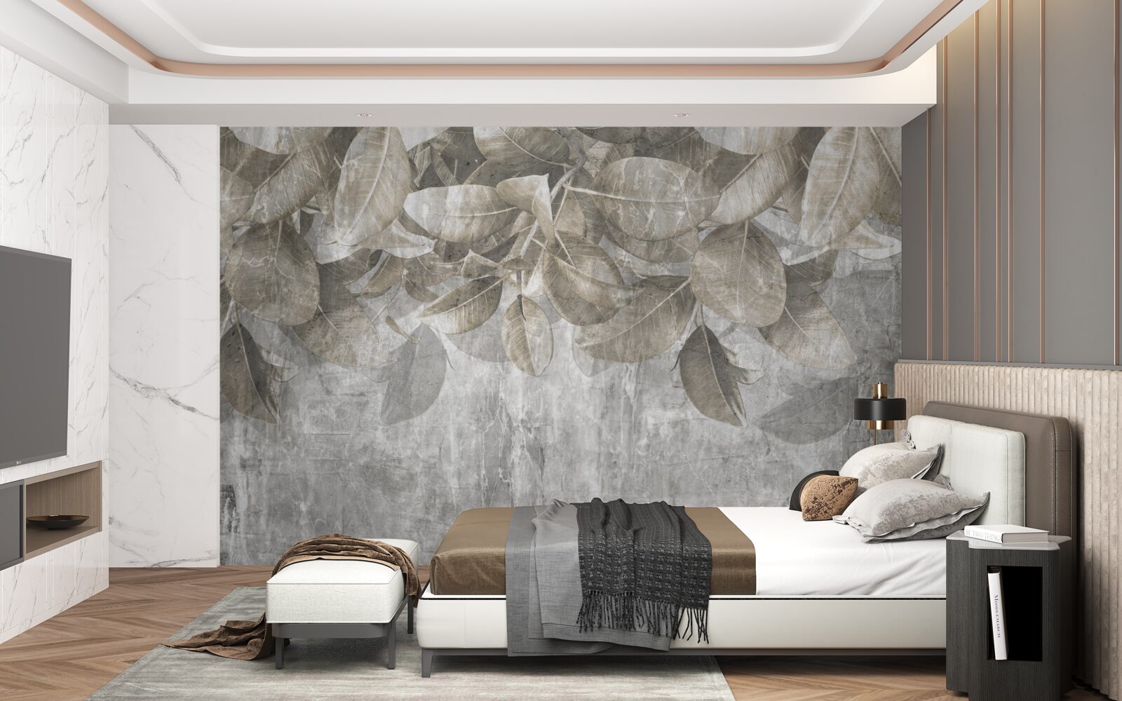 Фотошпалери листя евкаліпта опадає на землю