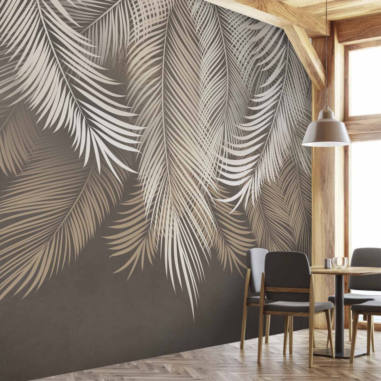 Фотошпалери листя папороті, витягнуті