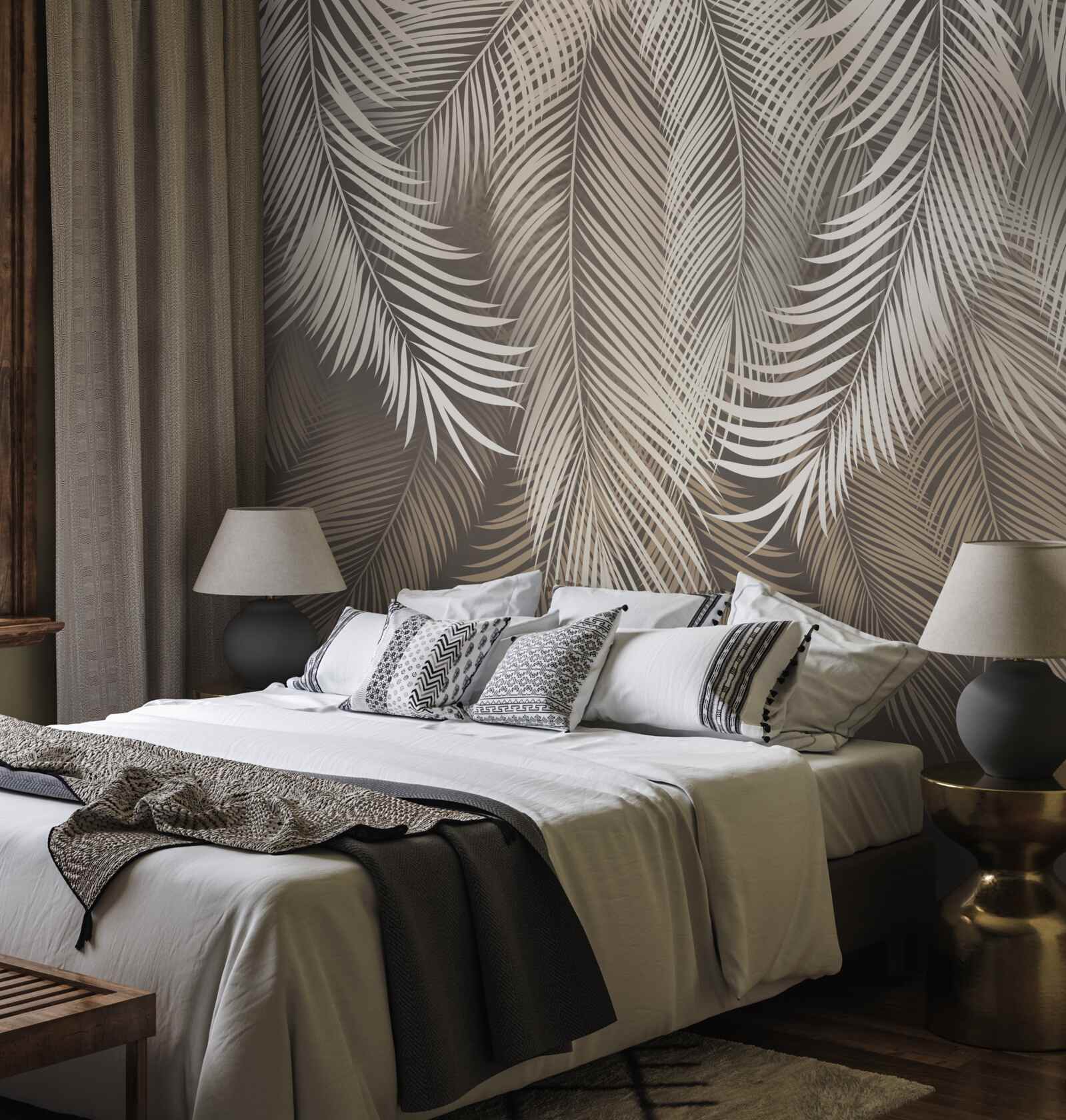 Фотошпалери листя папороті, витягнуті