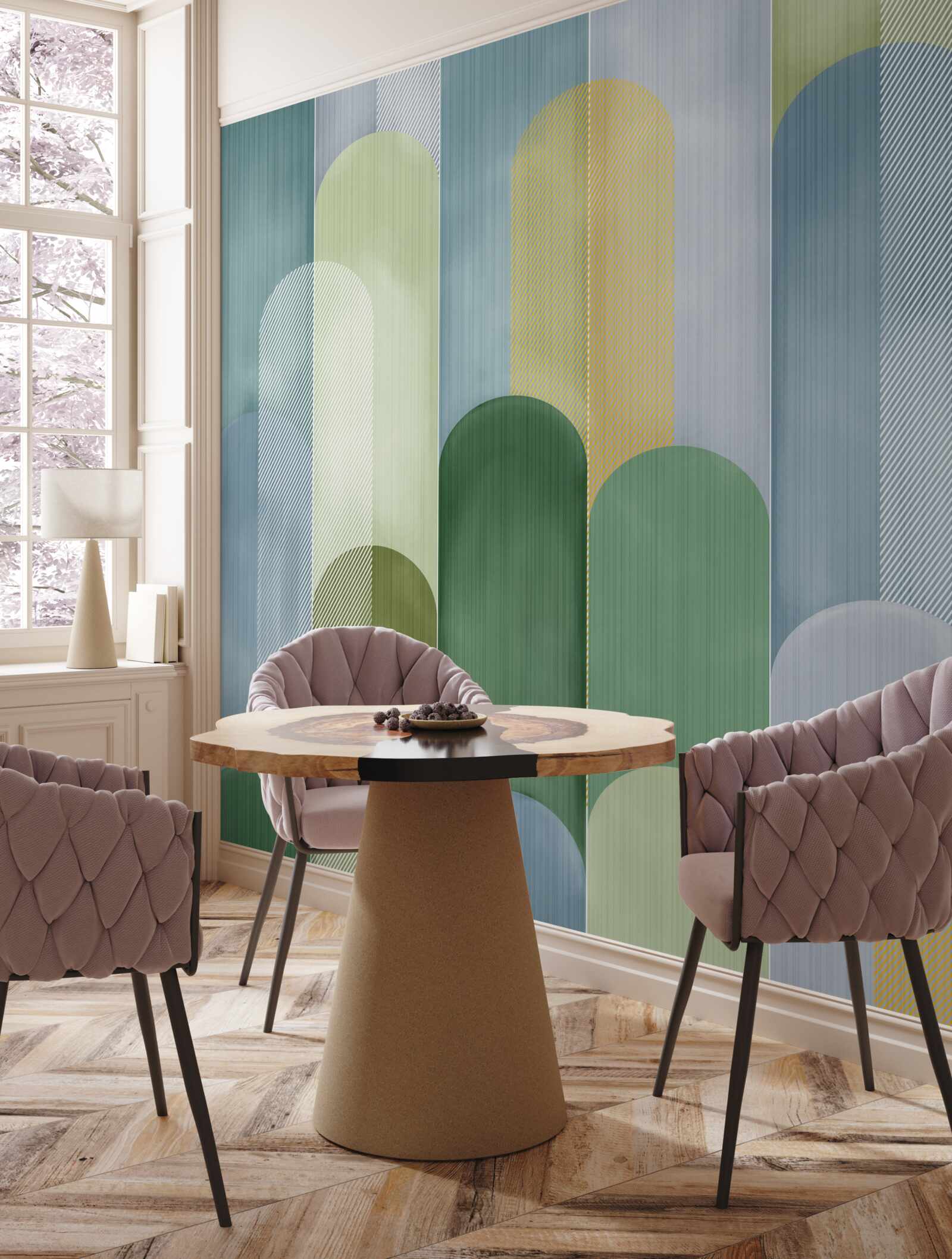 Фотошпалери абстрактні вертикальні лінії