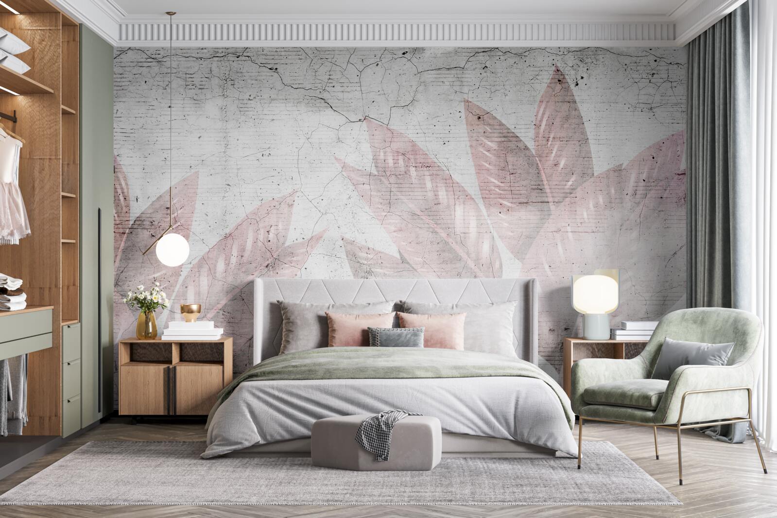 Фотошпалери акварельна папороть