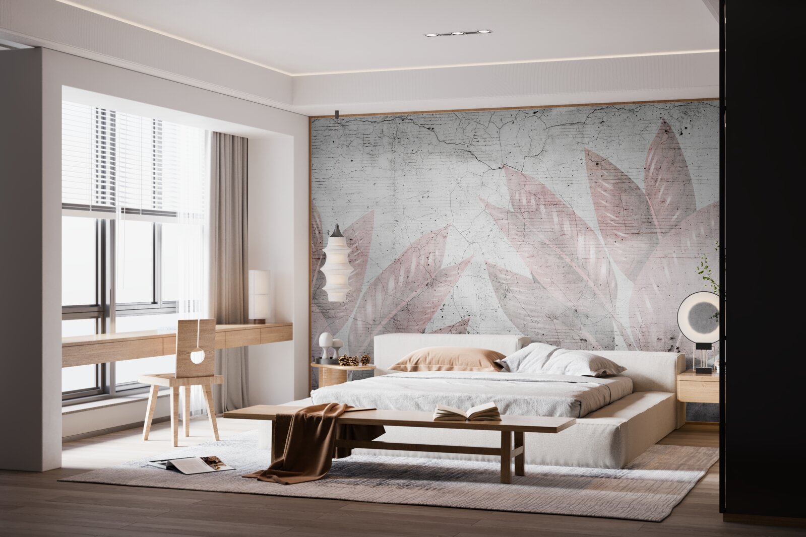 Фотошпалери акварельна папороть