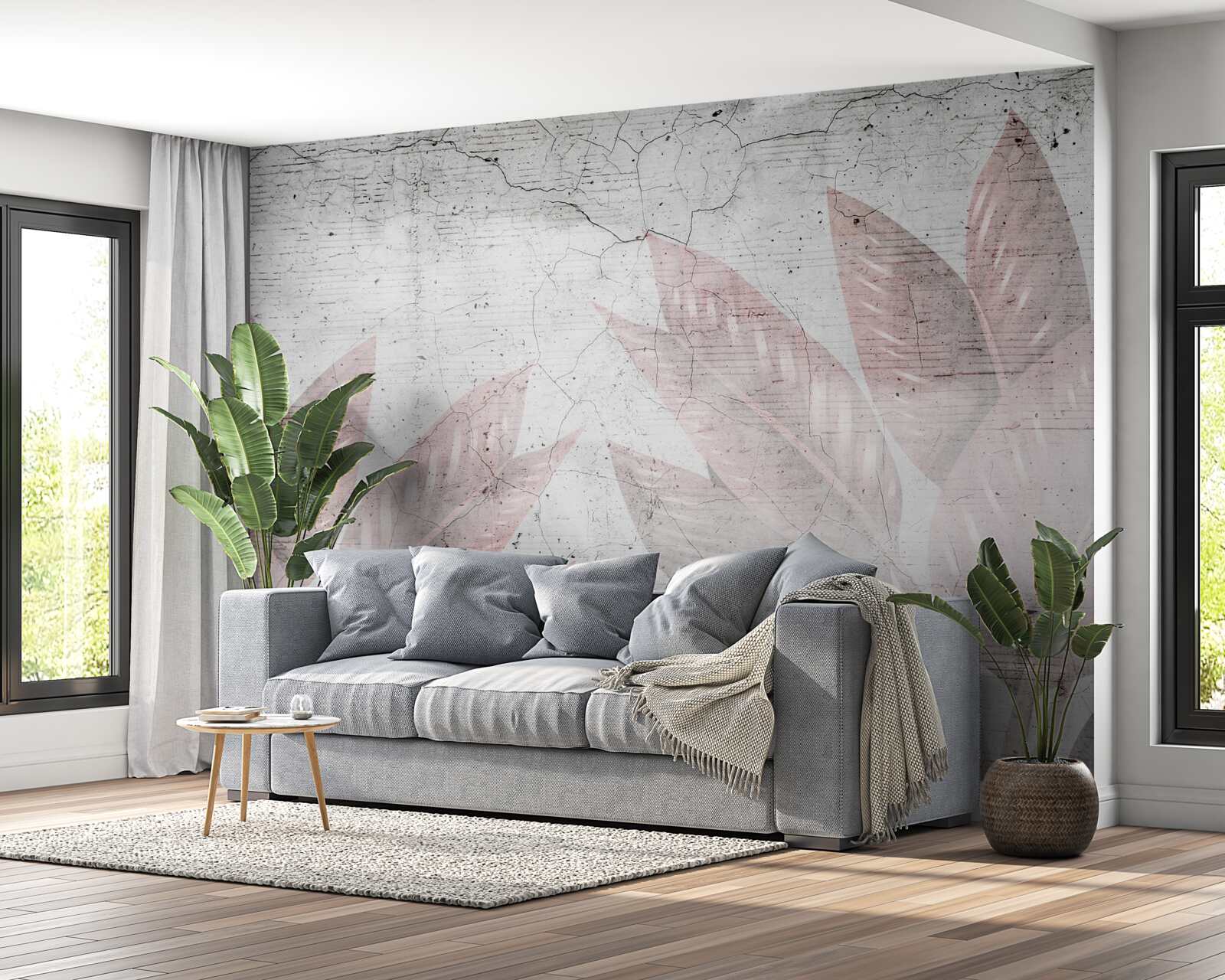 Фотошпалери акварельна папороть