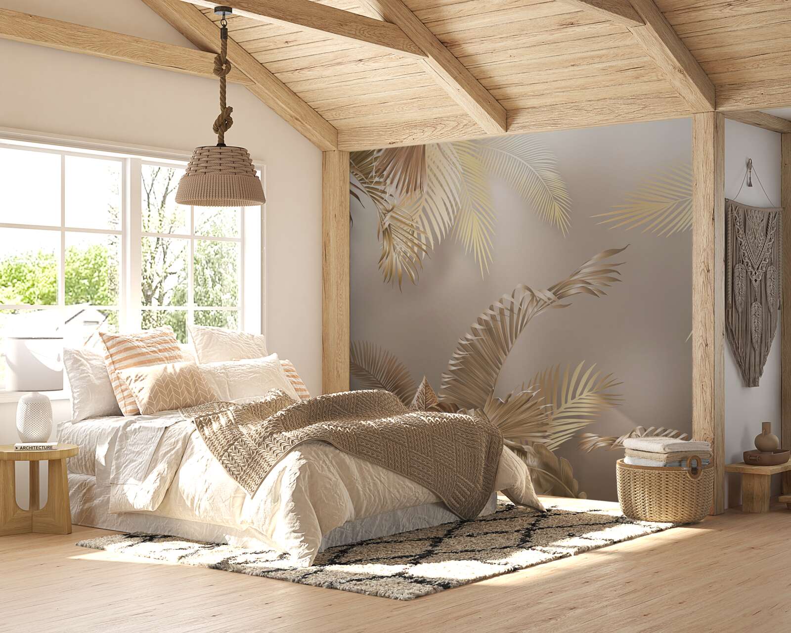 Фотошпалери велике листя папороті