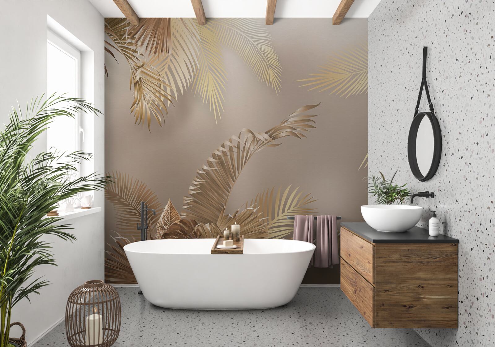 Фотошпалери велике листя папороті