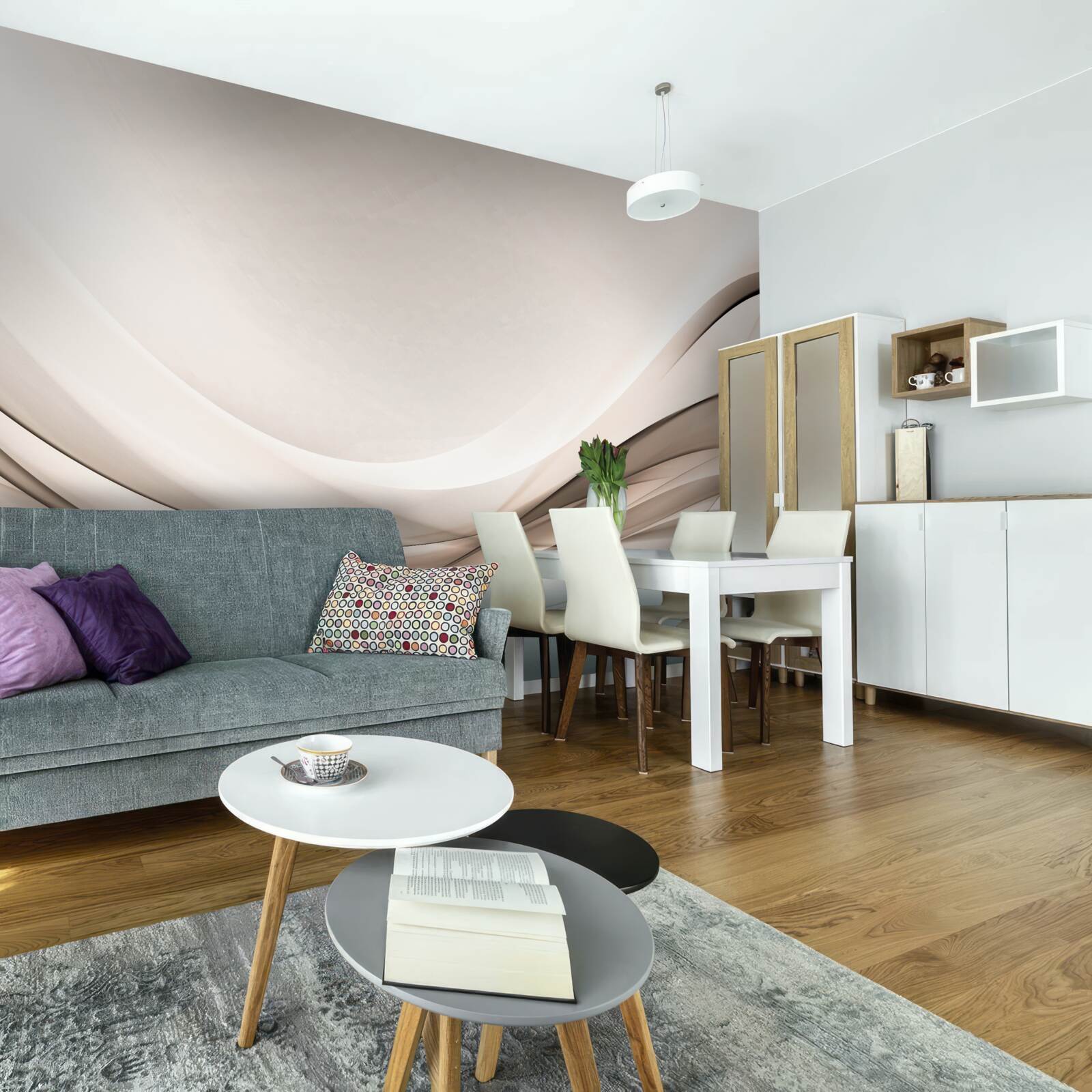 Фотошпалери плавні шовкові вигини