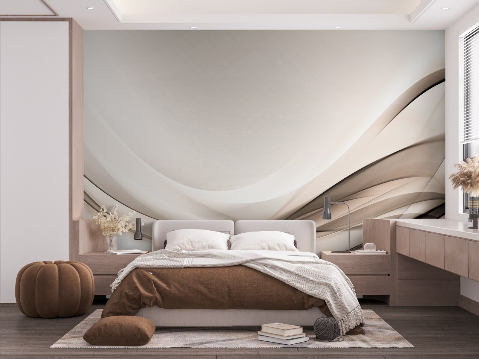 Фотошпалери плавні шовкові вигини