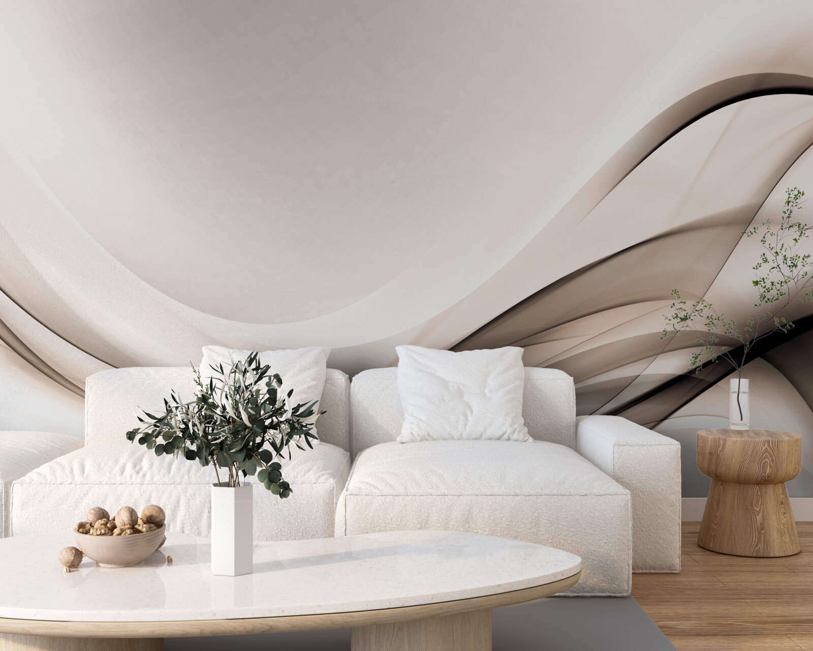 Фотошпалери плавні шовкові вигини