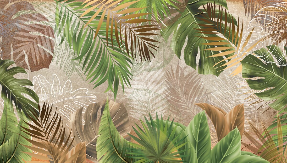 Фотошпалери різноманітність зелених папоротей