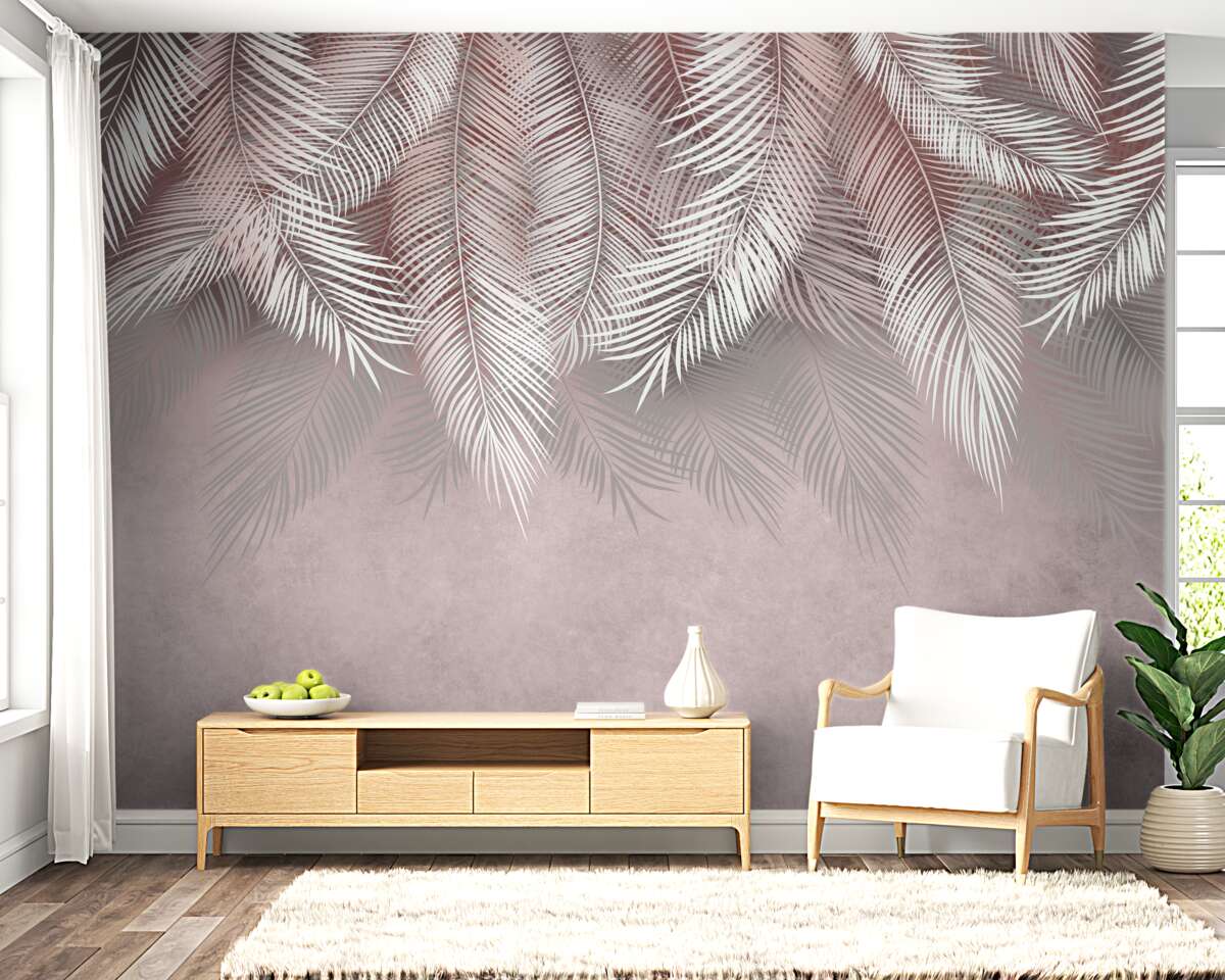 Фотошпалери світлі папороті, що звисають