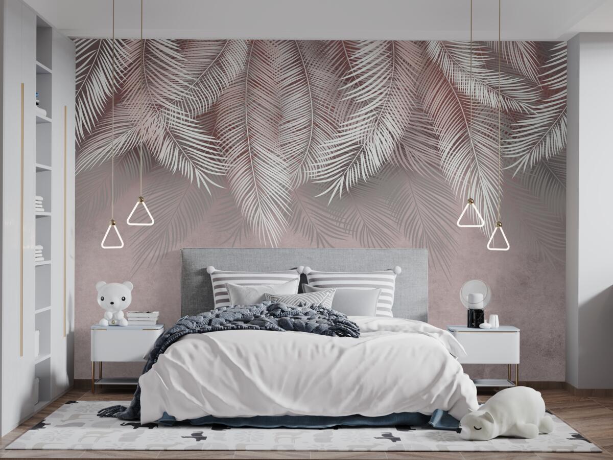 Фотошпалери світлі папороті, що звисають