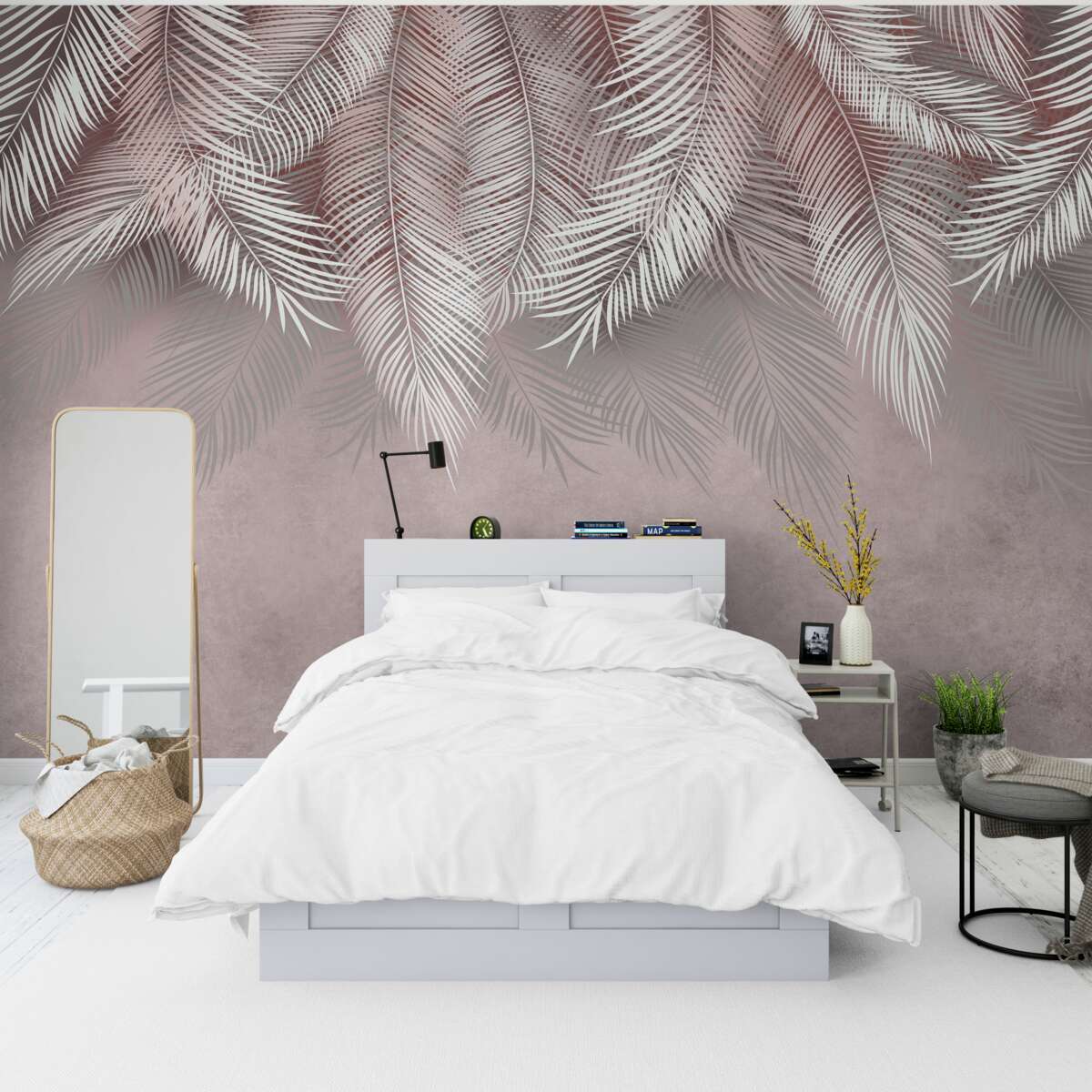 Фотошпалери світлі папороті, що звисають