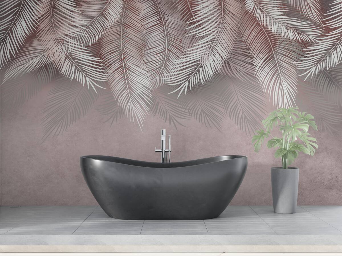 Фотошпалери світлі папороті, що звисають