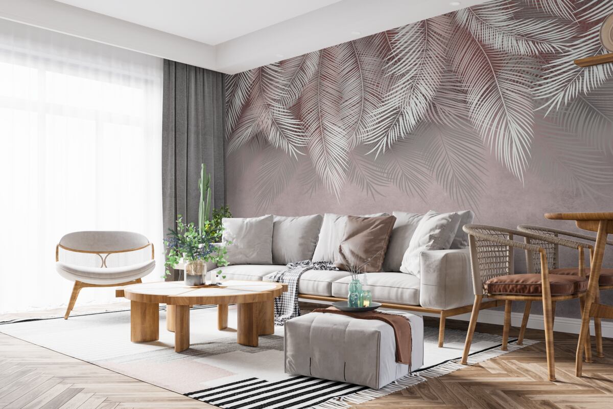 Фотошпалери світлі папороті, що звисають