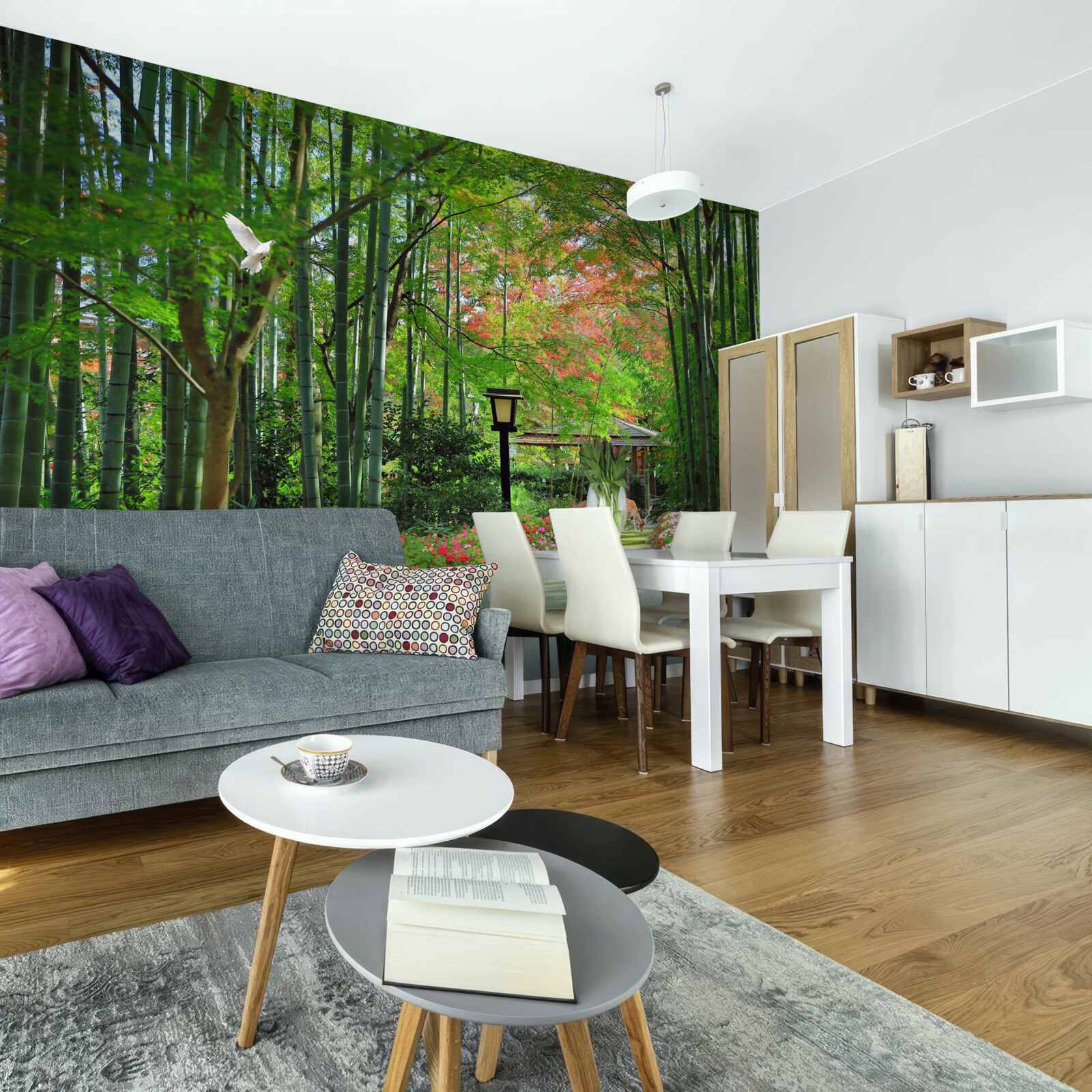 Фотошпалери фото лісу із зеленню та стежкою