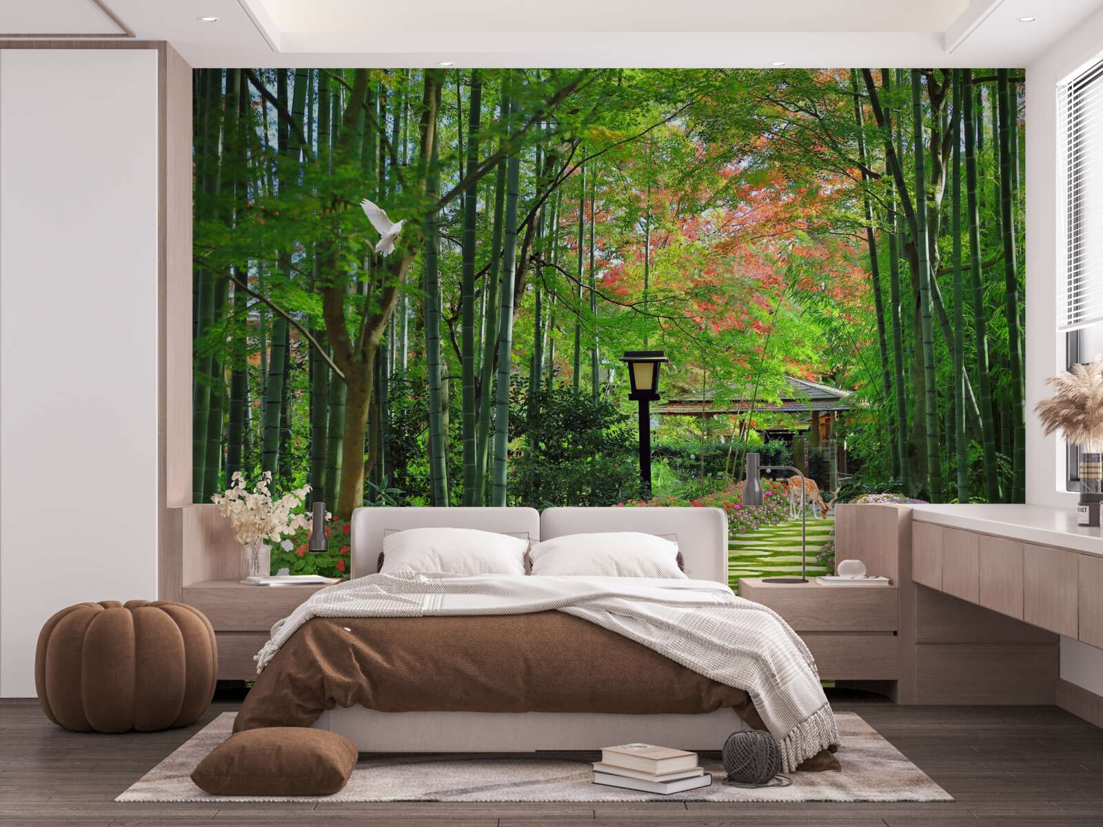 Фотошпалери фото лісу із зеленню та стежкою