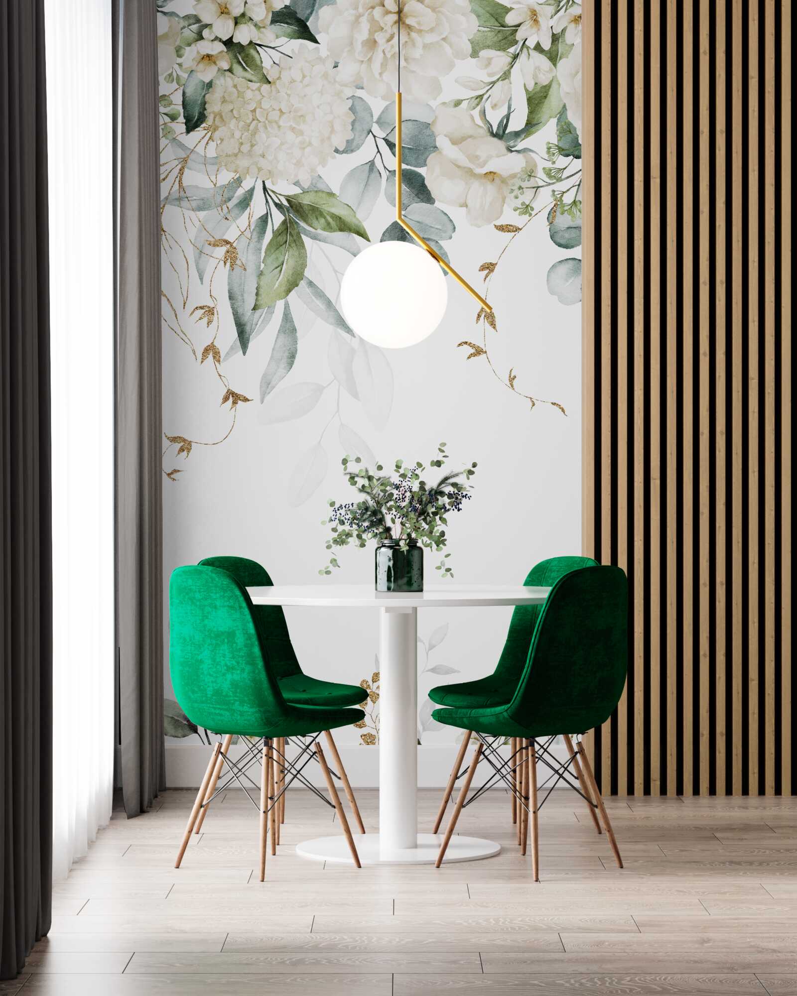 Фотошпалери яскраві троянди та ніжний бузок