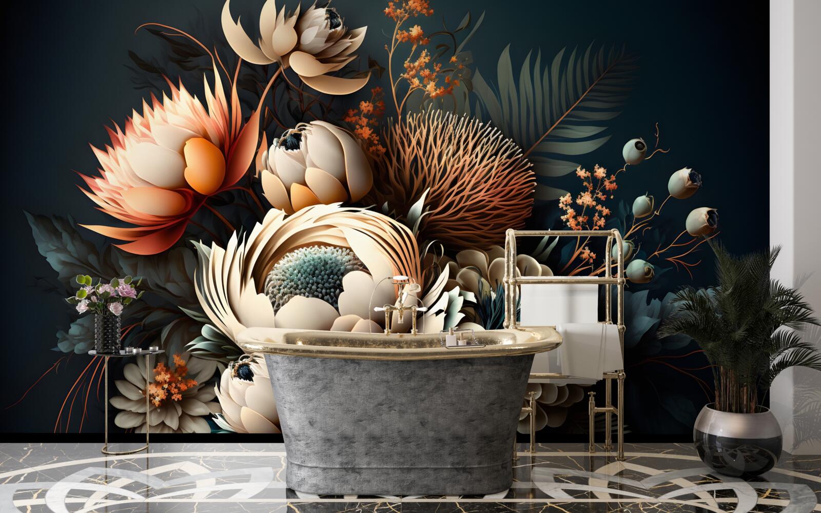 Фотошпалери букет осінніх квітів