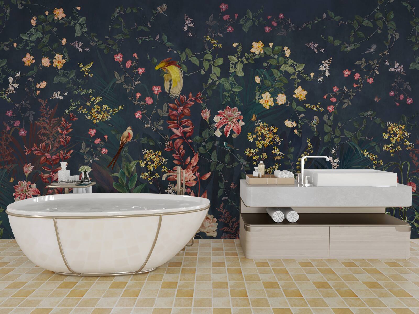 Фотошпалери яскраві нічні квіти