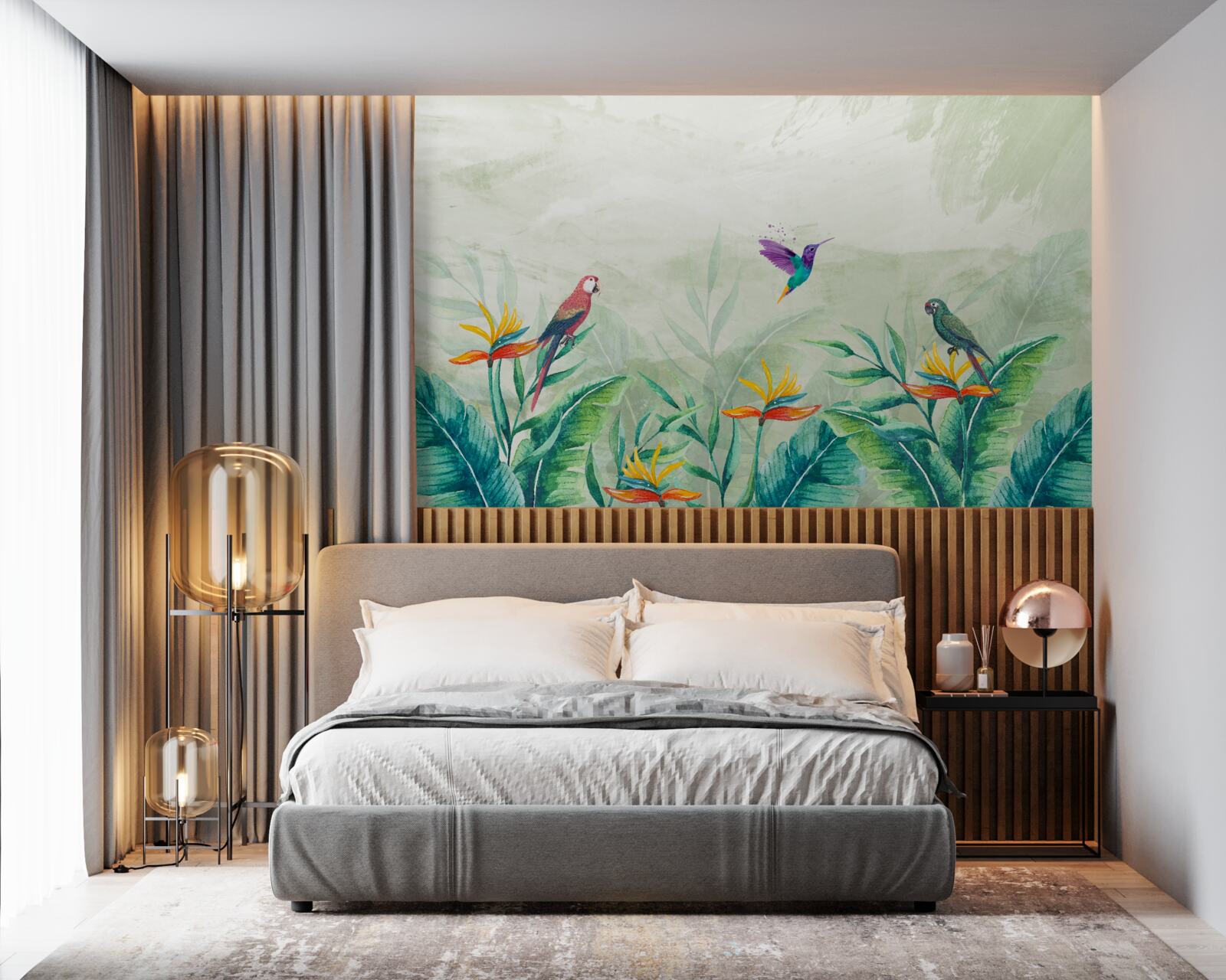 Фотошпалери птахи радіють вранці