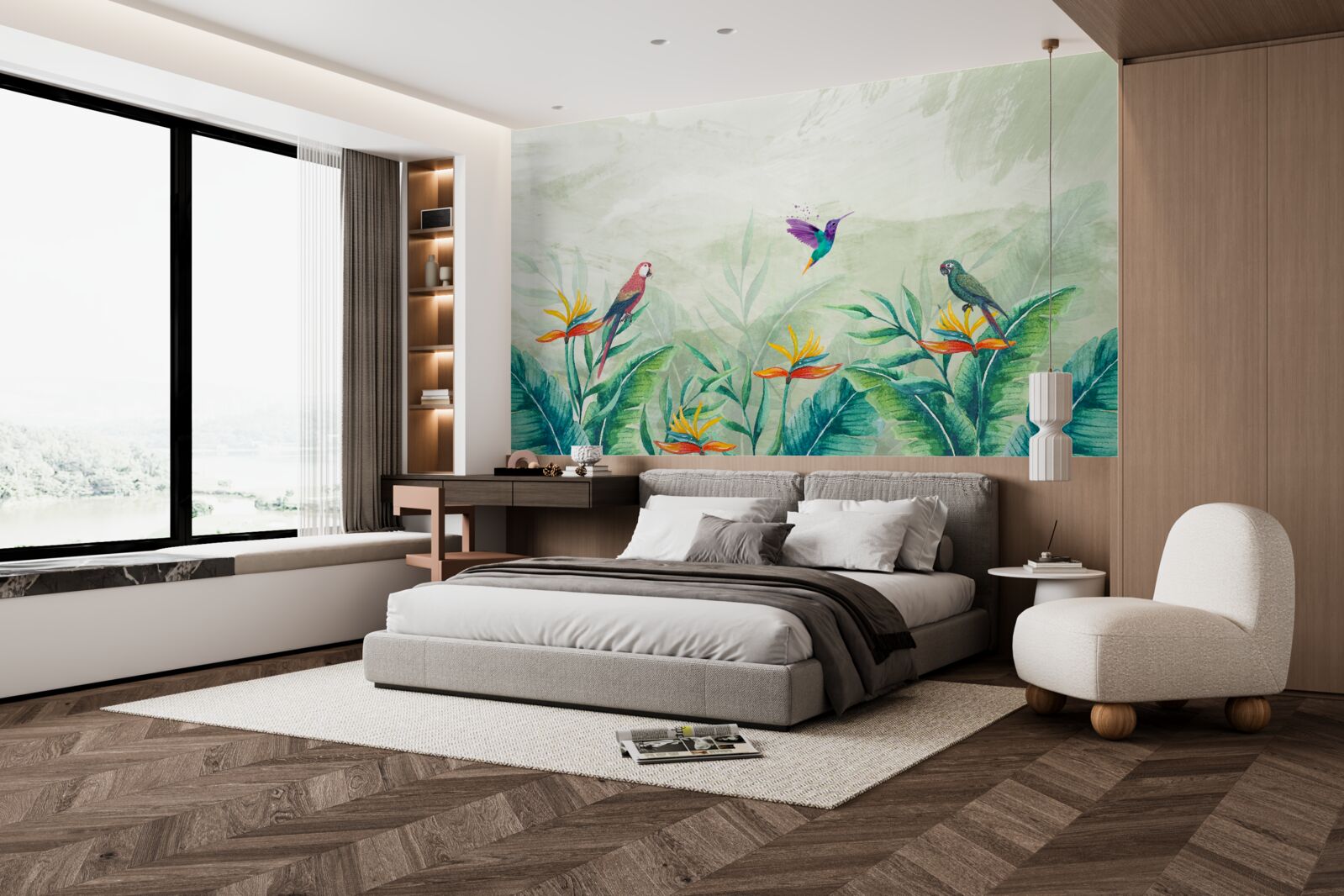 Фотошпалери птахи радіють вранці