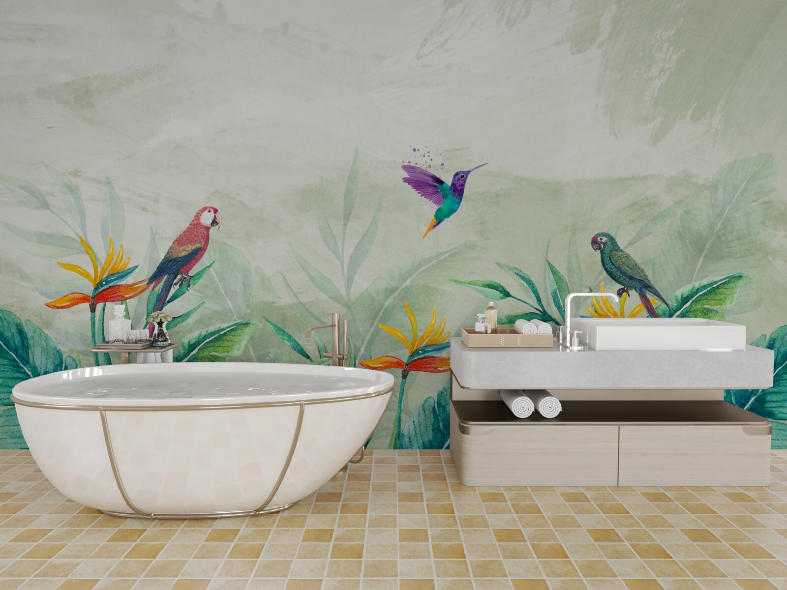 Фотошпалери птахи радіють вранці