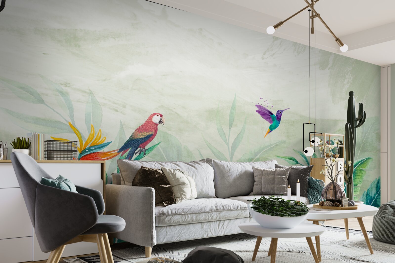 Фотошпалери птахи радіють вранці