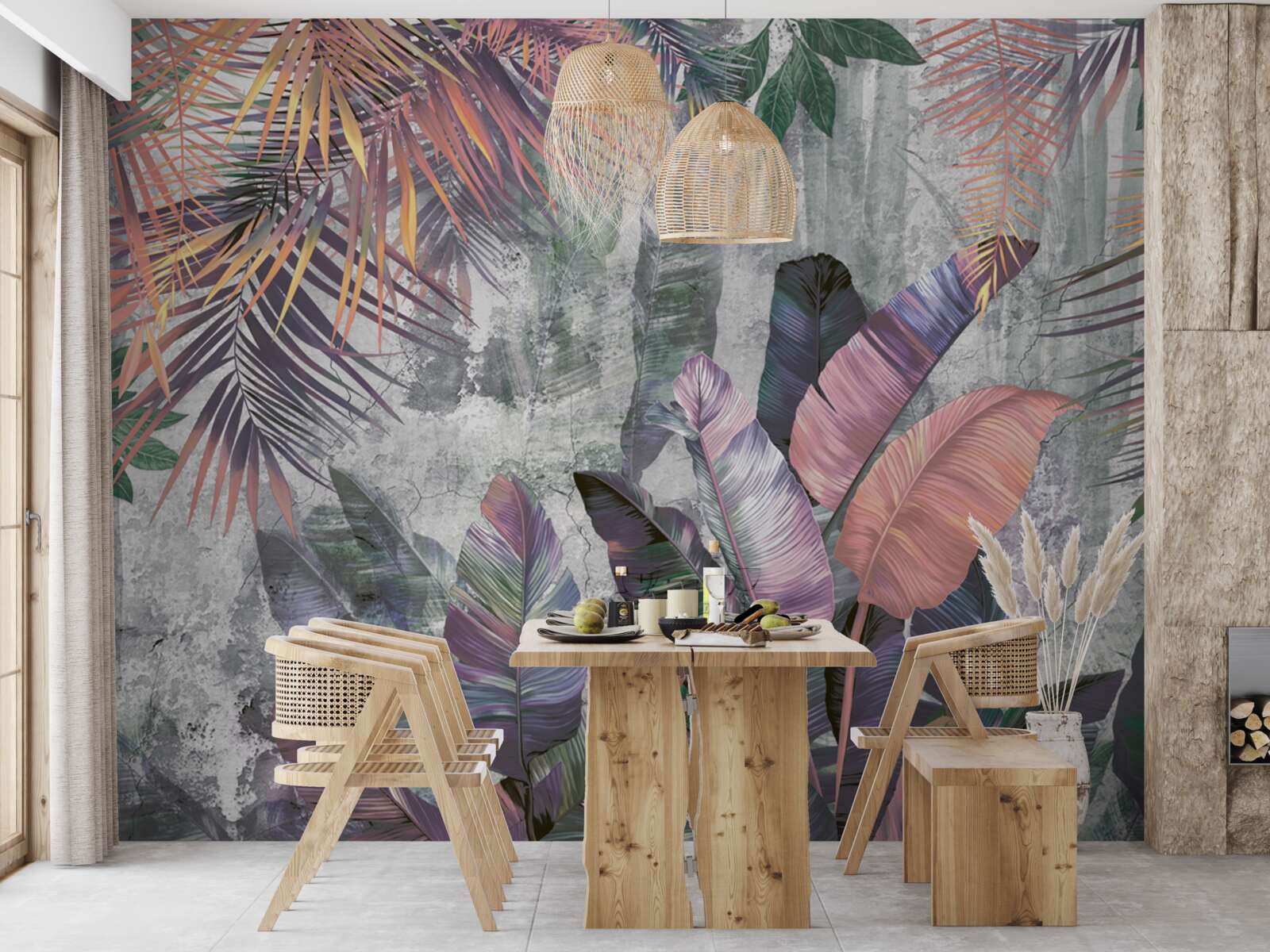 Фотошпалери пишні тропіки під час зливи