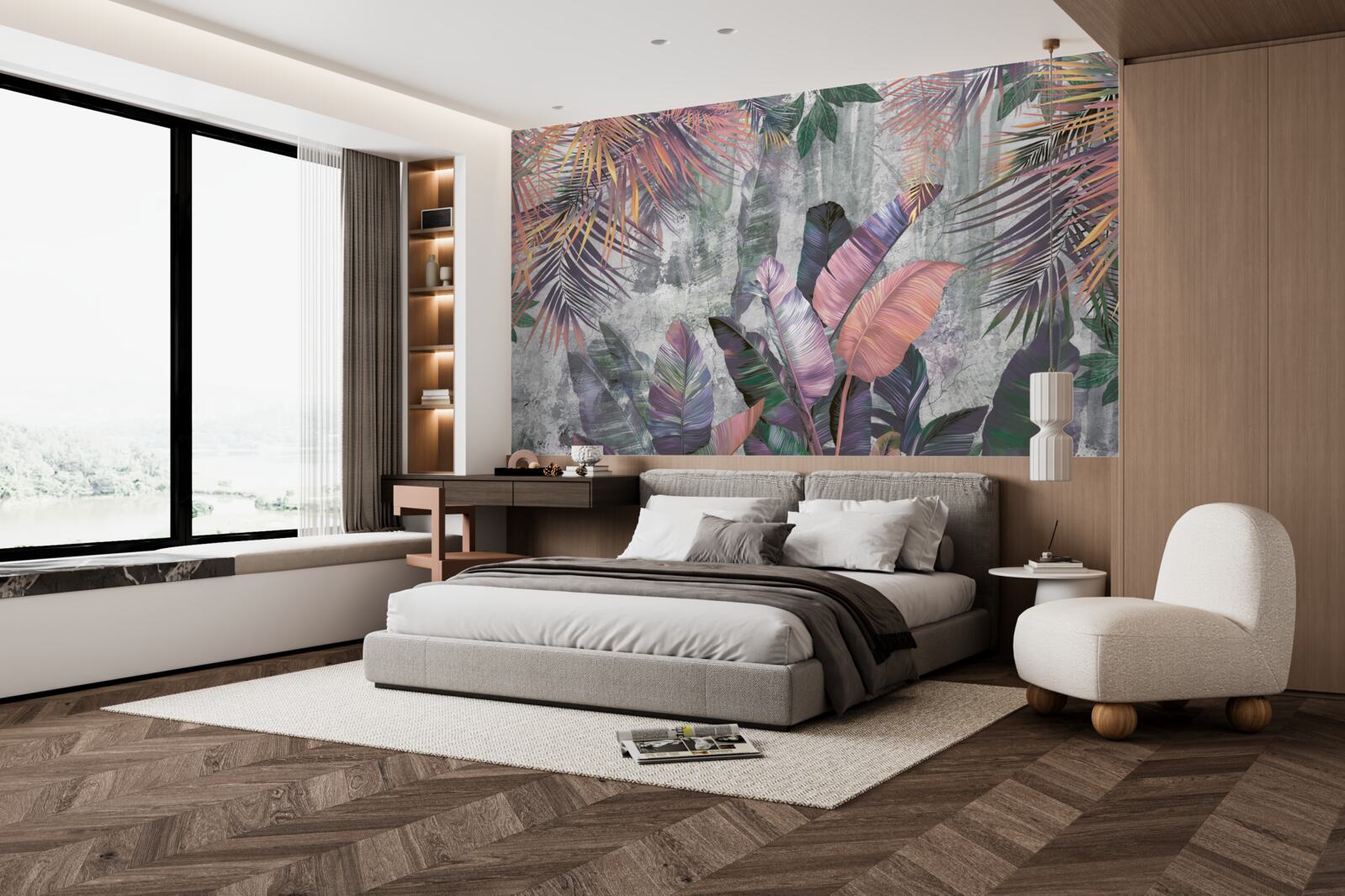 Фотошпалери пишні тропіки під час зливи