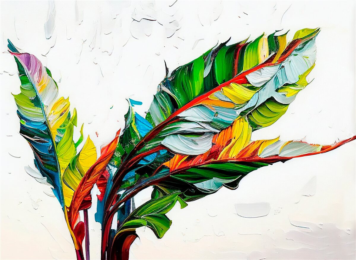 Фотошпалери аркуші, пофарбовані в яскраві кольори