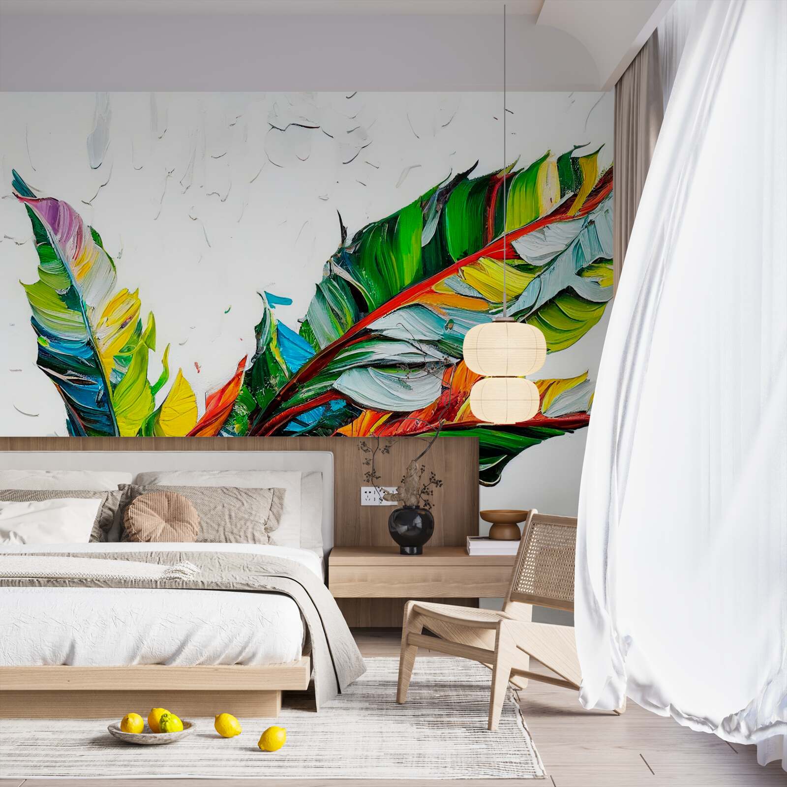 Фотошпалери аркуші, пофарбовані в яскраві кольори