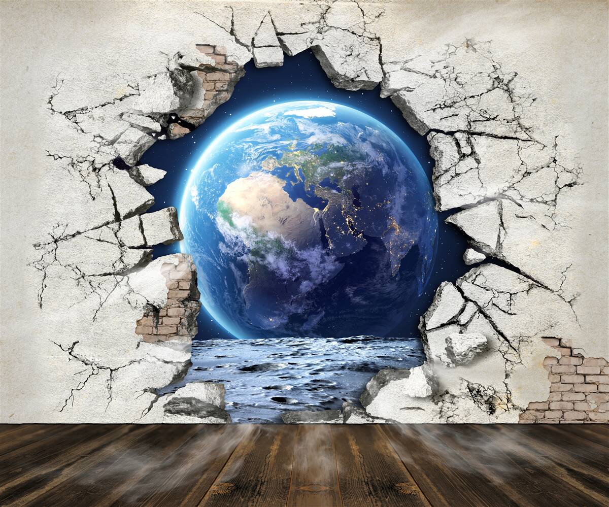 Фотошпалери планета за стіною