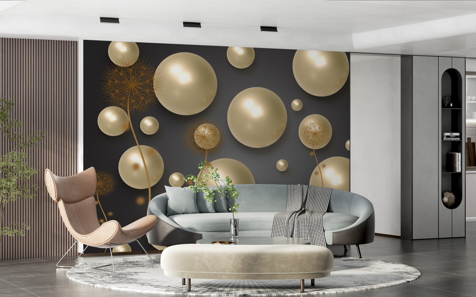 Фотошпалери тривимірна абстракція у вигляді багатоніжок