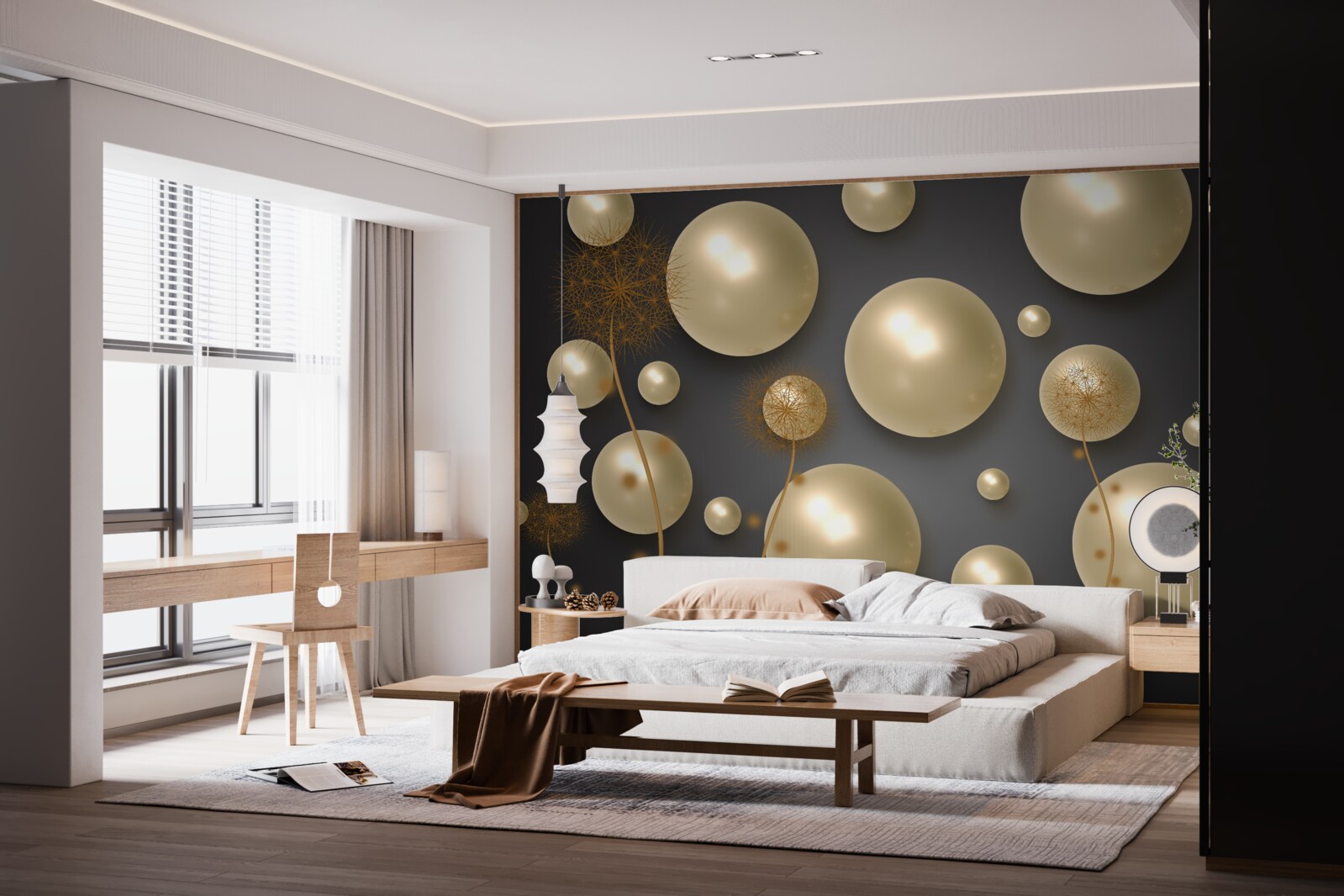 Фотошпалери тривимірна абстракція у вигляді багатоніжок