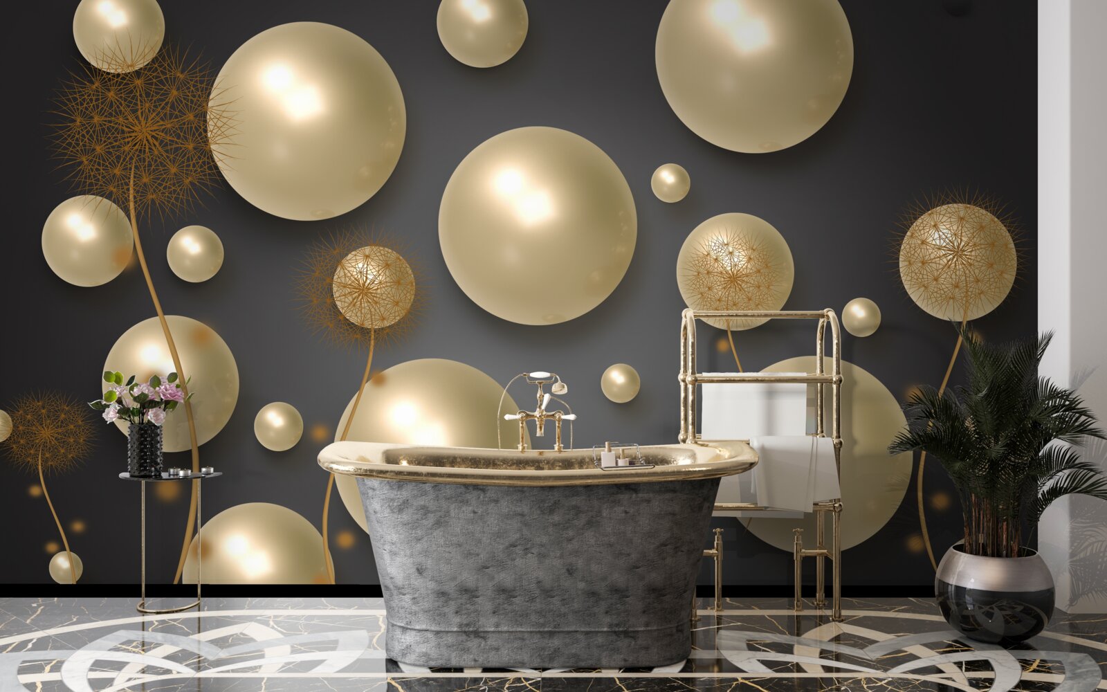 Фотошпалери тривимірна абстракція у вигляді багатоніжок