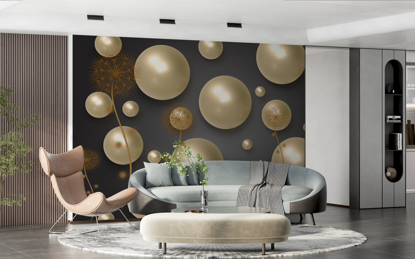 Фотошпалери тривимірна абстракція у вигляді багатоніжок