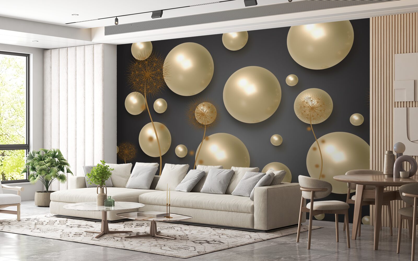 Фотошпалери тривимірна абстракція у вигляді багатоніжок