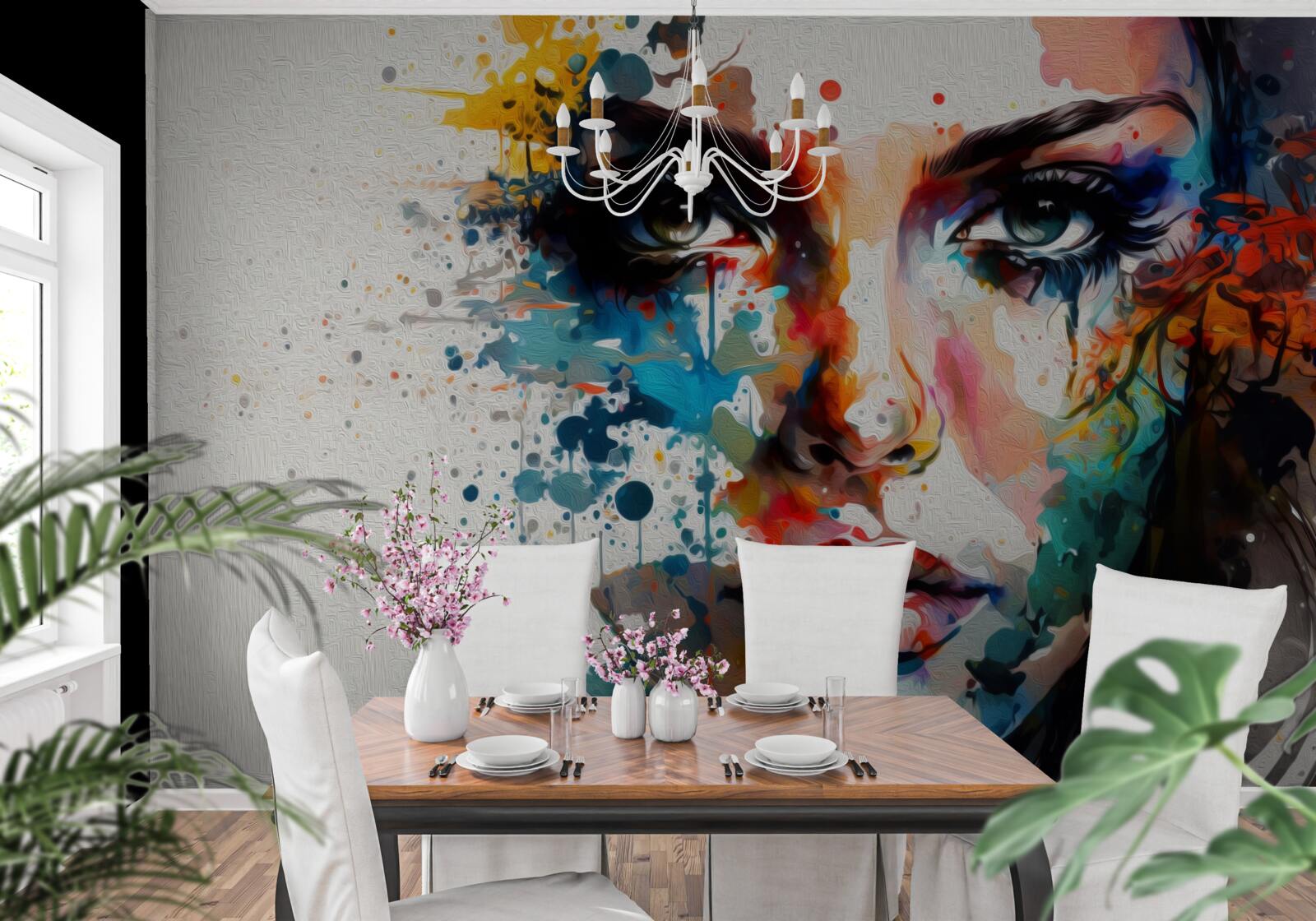 Фотошпалери дівчина в соковитих кольорах