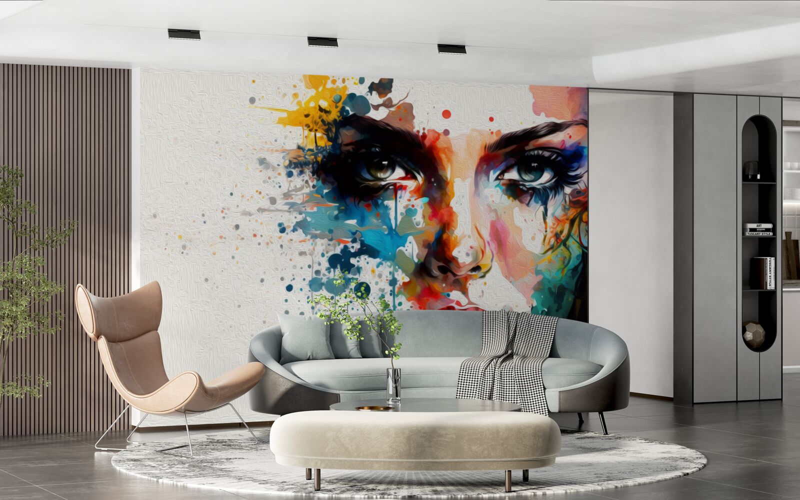 Фотошпалери дівчина в соковитих кольорах