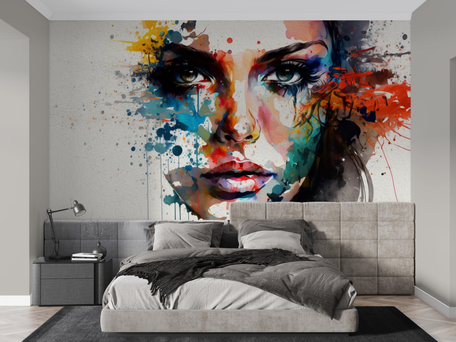 Фотошпалери дівчина в соковитих кольорах