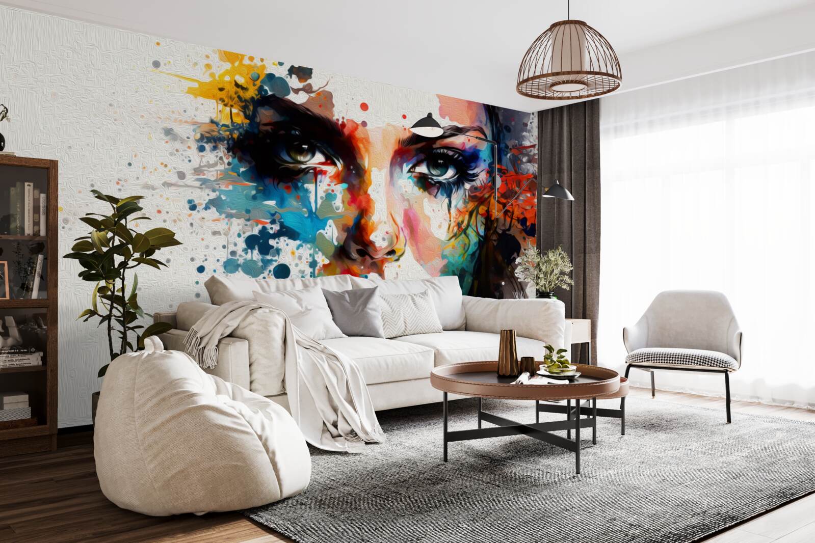 Фотошпалери дівчина в соковитих кольорах