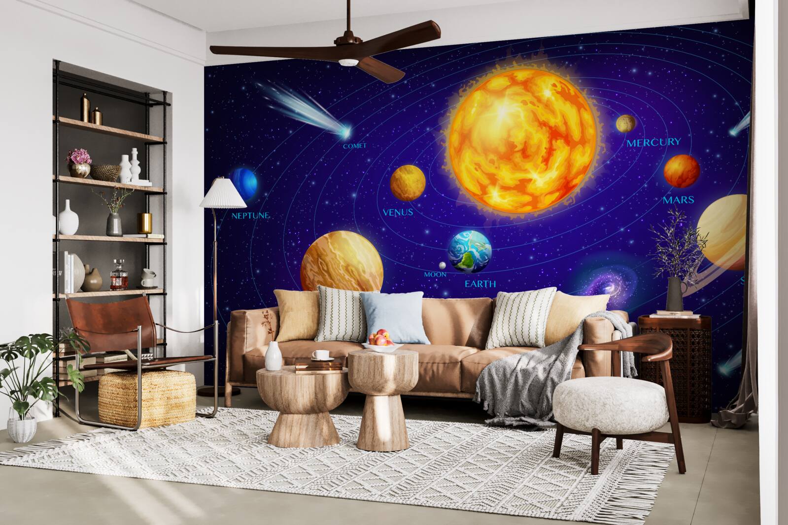 Фотошпалери розмір планет у Всесвіті