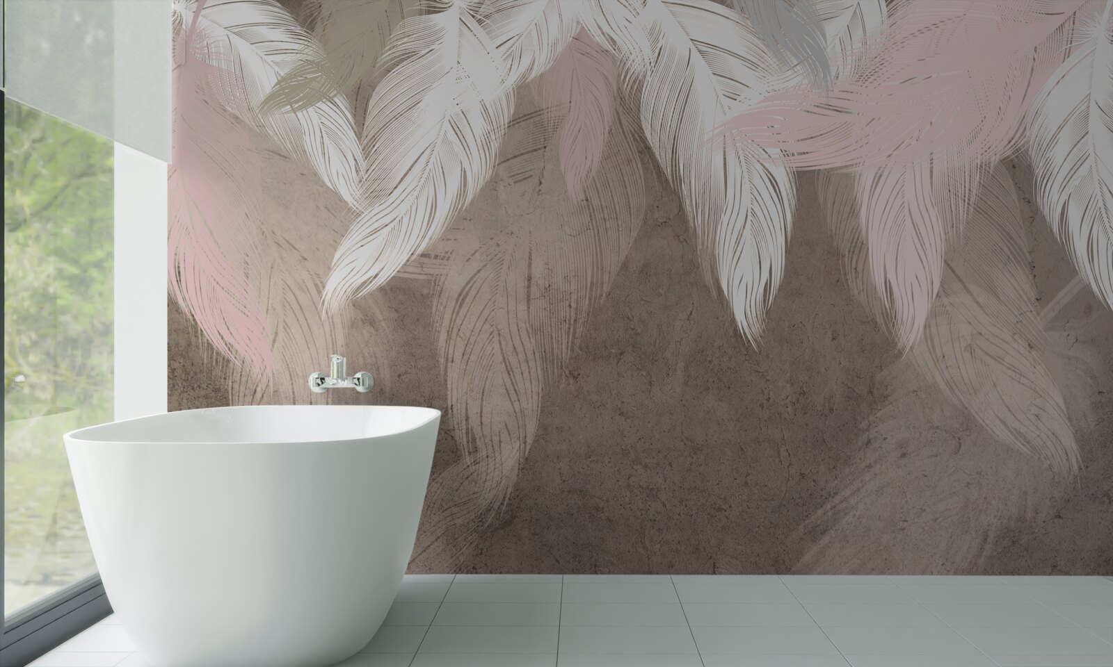 Фотошпалери повітряне пір'я падає