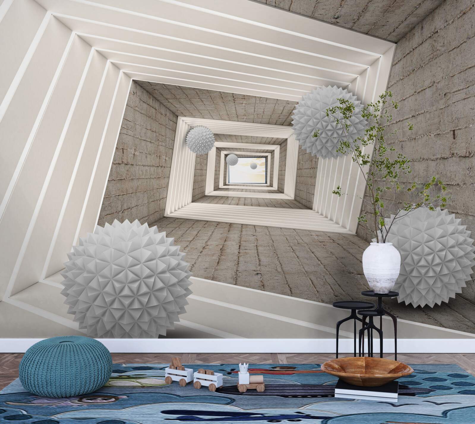 Фотошпалери нескінченний кульовий тунель