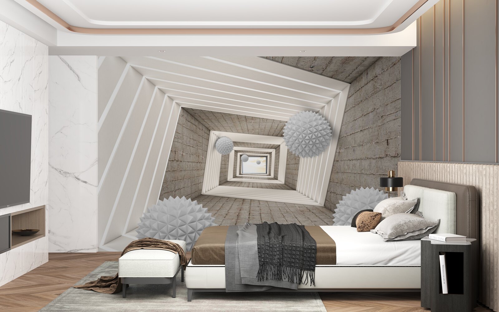 Фотошпалери нескінченний кульовий тунель