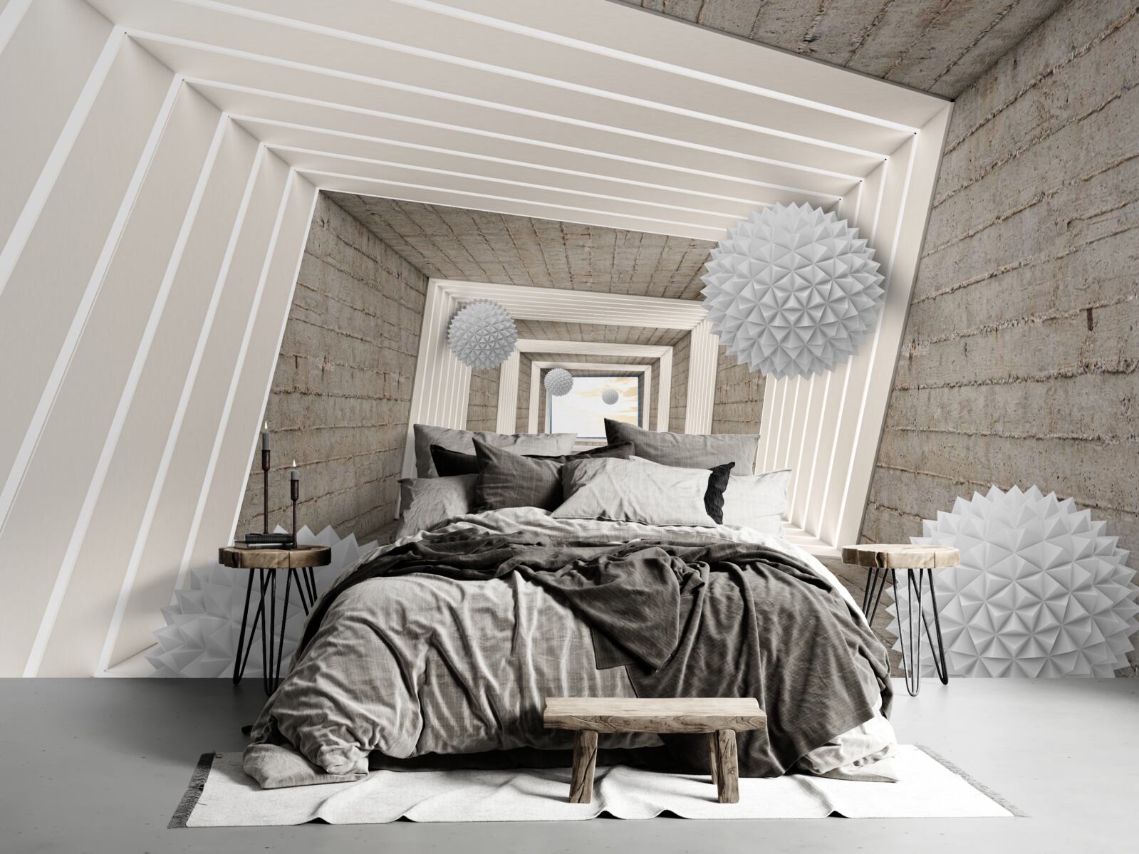 Фотошпалери нескінченний кульовий тунель