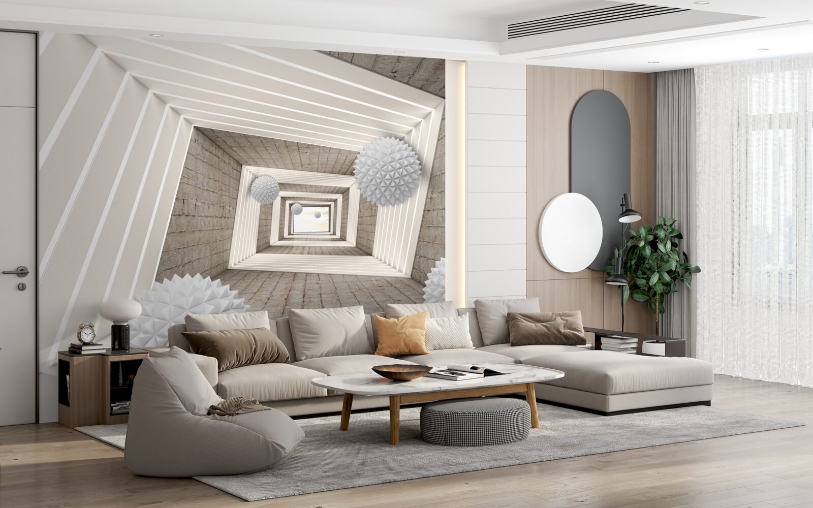 Фотошпалери нескінченний кульовий тунель